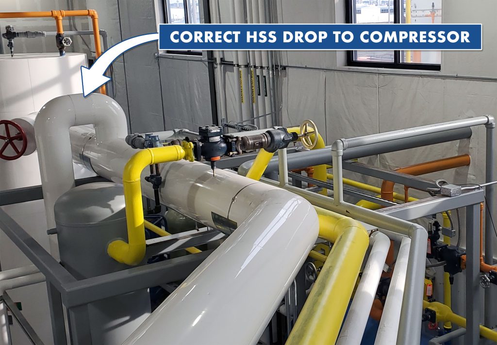 Correct HSS Drop to Compressor